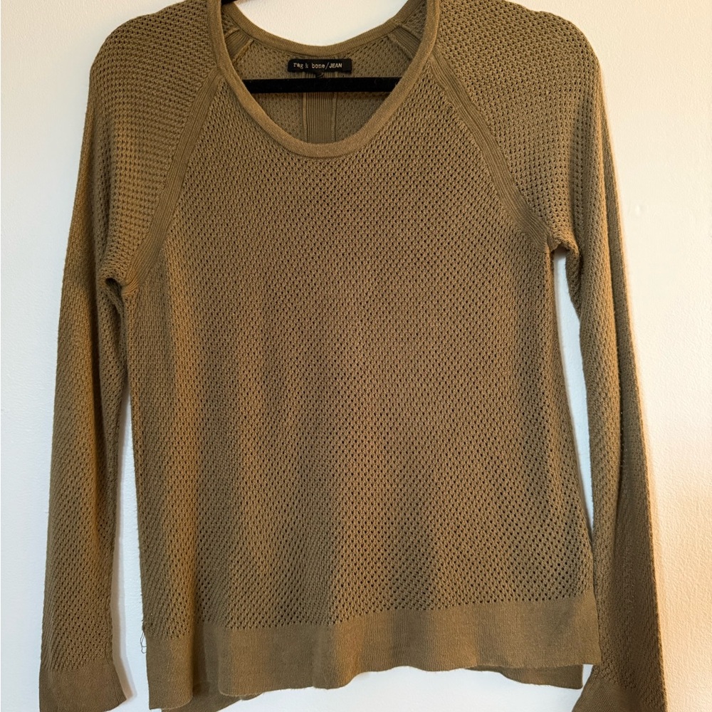 Rag & Bone Green Knit Top